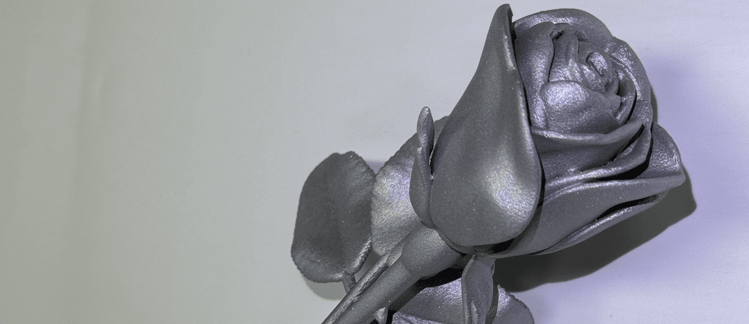 3D-gedruckte Aluminiumrose