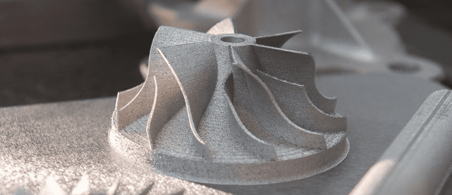 3D-gedruckte Turbinenschaufel aus Titan